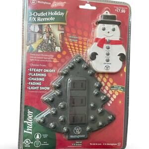 Westinghouse Wireless Remote Snowman Light Show 3 Outlet 50' Chasing Flashing